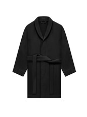 Fear of God Waffle Cotton Robe in black 208992